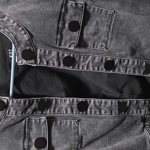 KUT BRAND- Size Small Women Black Denim Jacket - Picture 11 of 15